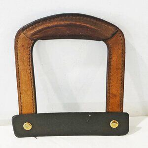 Replacement Briefcase Handle Pull Up Retractable Natural Belting Leather USA*